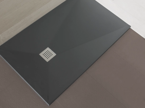 Receveur de douche, sur mesure : Largeur 100 à 210 cm x l. 70 à 110 cm. Bac à douche en résine Akrytan® anti glissant, finition lisse, 10 couleurs, Livraison offerte et rapide